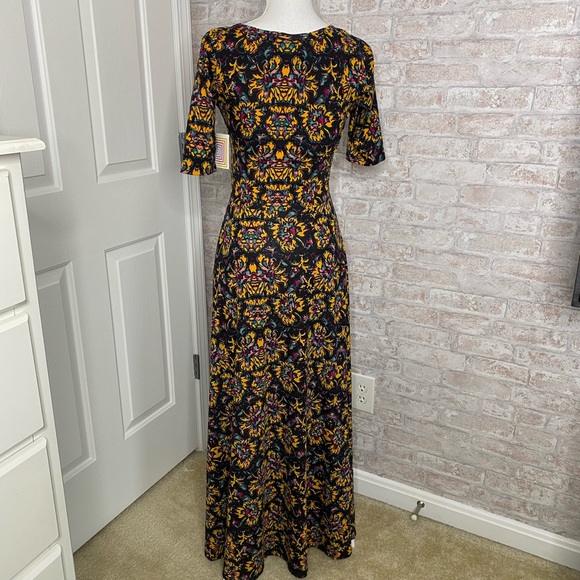 LuLaRoe dark printed maxi dress size S - Picture 2 of 4